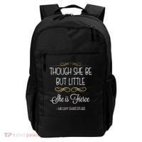 Though She Be But Little She Is Fierce Shakespeare Gift Backpack thumb 0