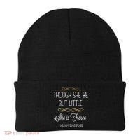 Though She Be But Little She Is Fierce Shakespeare Gift Beanie thumb 0