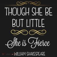 Though She Be But Little She Is Fierce Shakespeare Gift Women's Hoodie thumb 2