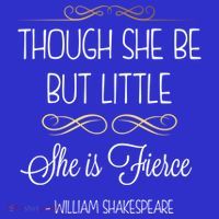 Though She Be But Little She Is Fierce Shakespeare Gift Sweatshirt thumb 3