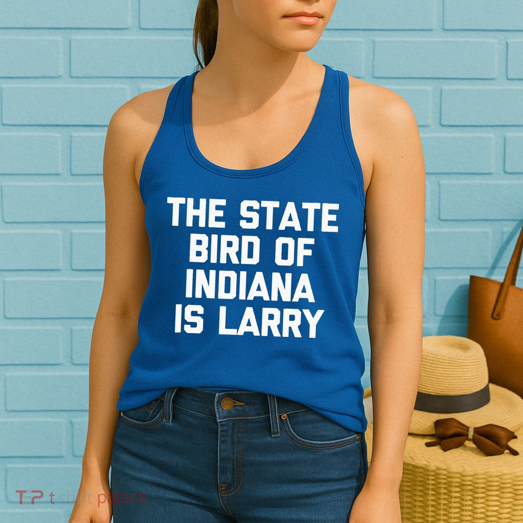 The State Bird Of Indiana Is Larry Funny Basketball Women's Tank Top