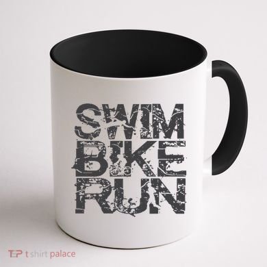 Triathlon Swim Bike Run Triathlete Coffee Mug back