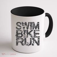 Triathlon Swim Bike Run Triathlete Coffee Mug thumb 1