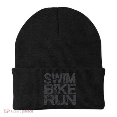Triathlon Swim Bike Run Triathlete Beanie
