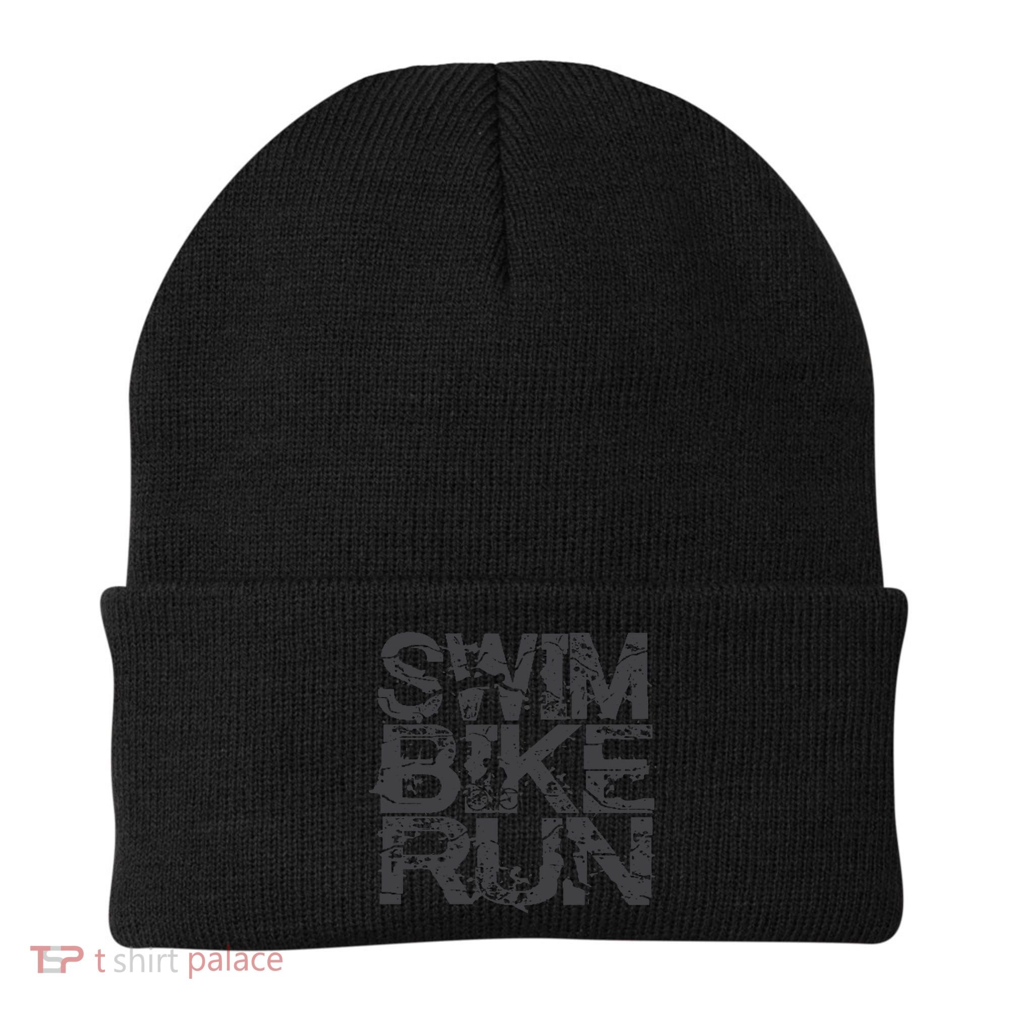 Triathlon Swim Bike Run Triathlete Beanie