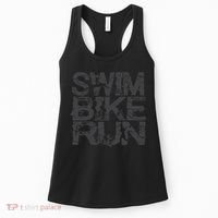 Triathlon Swim Bike Run Triathlete Women's Tank Top thumb 0
