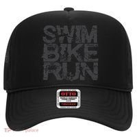 Triathlon Swim Bike Run Triathlete Hat thumb 0