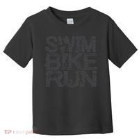 Triathlon Swim Bike Run Triathlete Toddler T-Shirt thumb 0