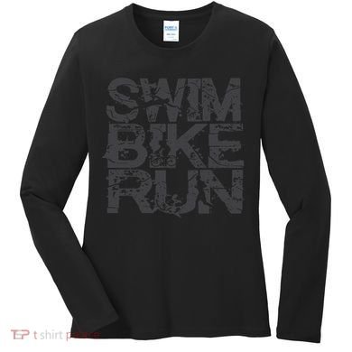 Triathlon Swim Bike Run Triathlete Women's Long Sleeve Shirt
