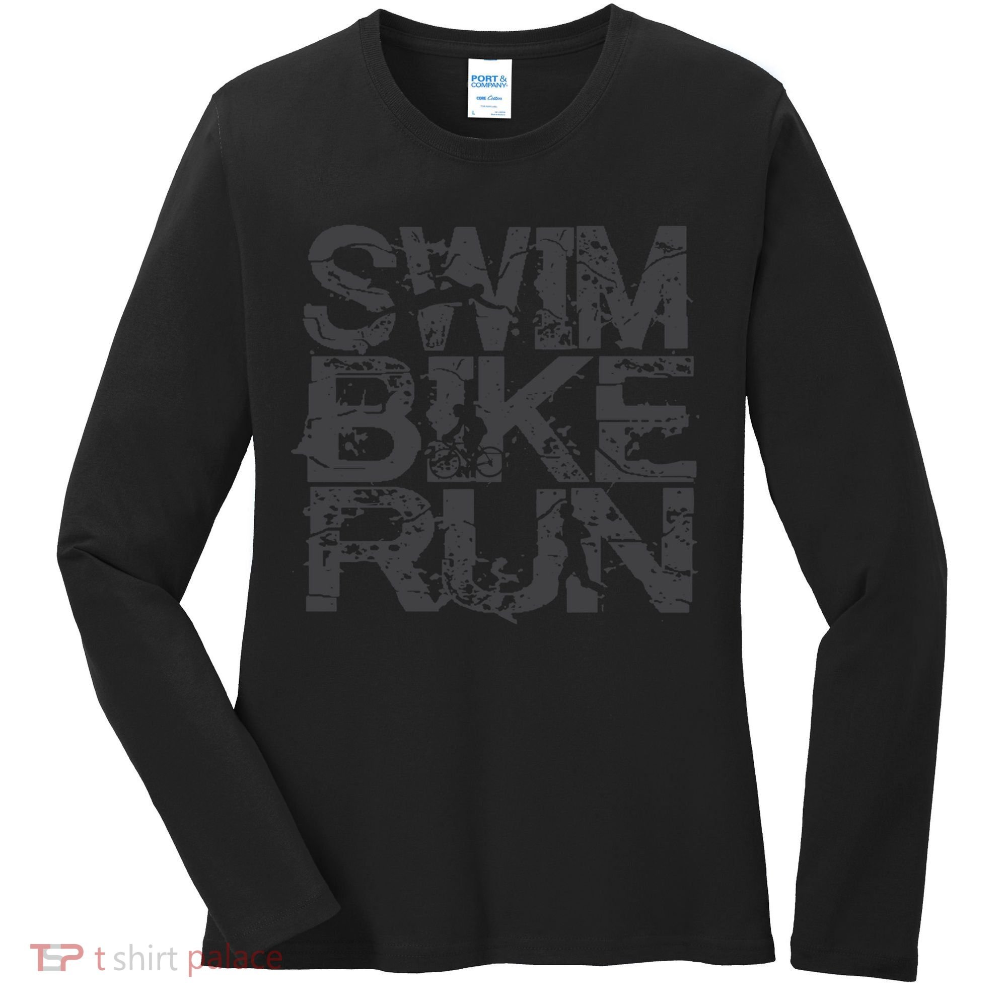 Triathlon Swim Bike Run Triathlete Women's Long Sleeve Shirt