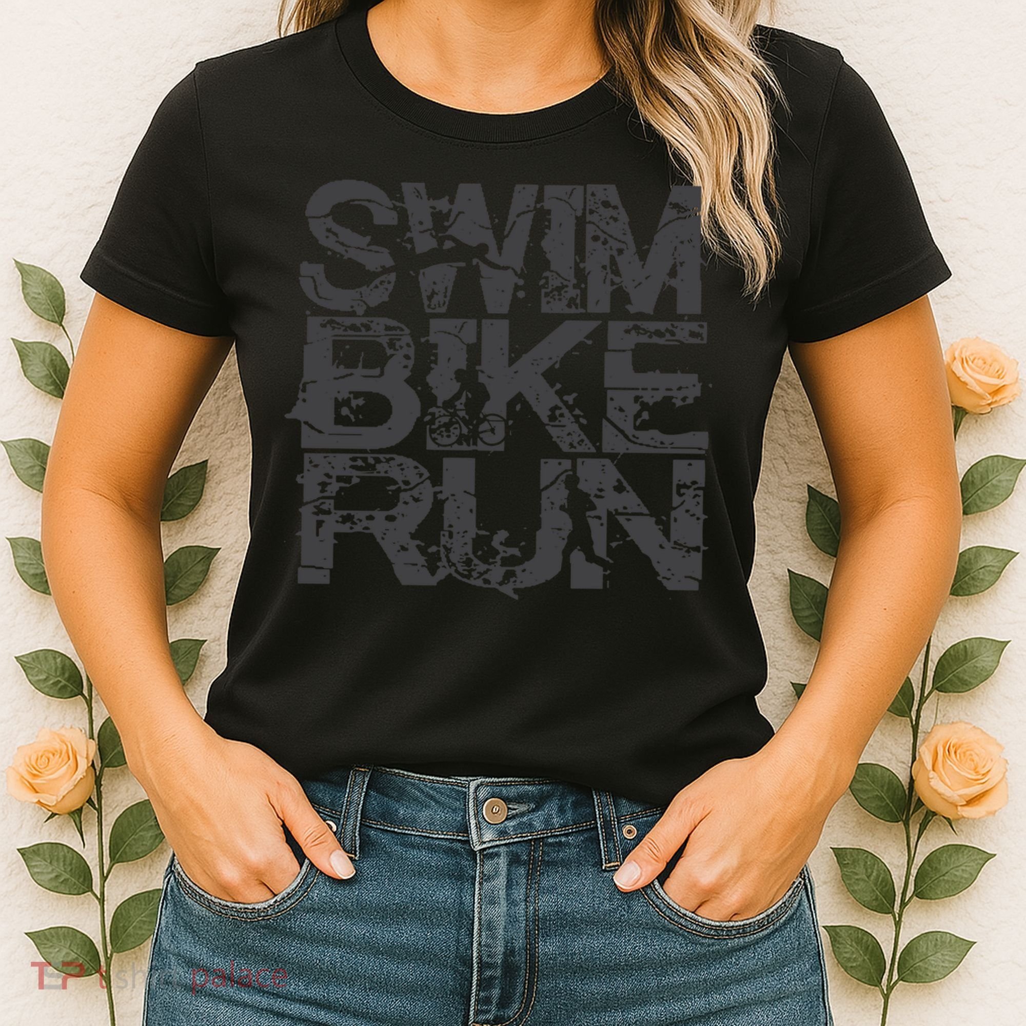 Triathlon Swim Bike Run Triathlete Women's T-Shirt