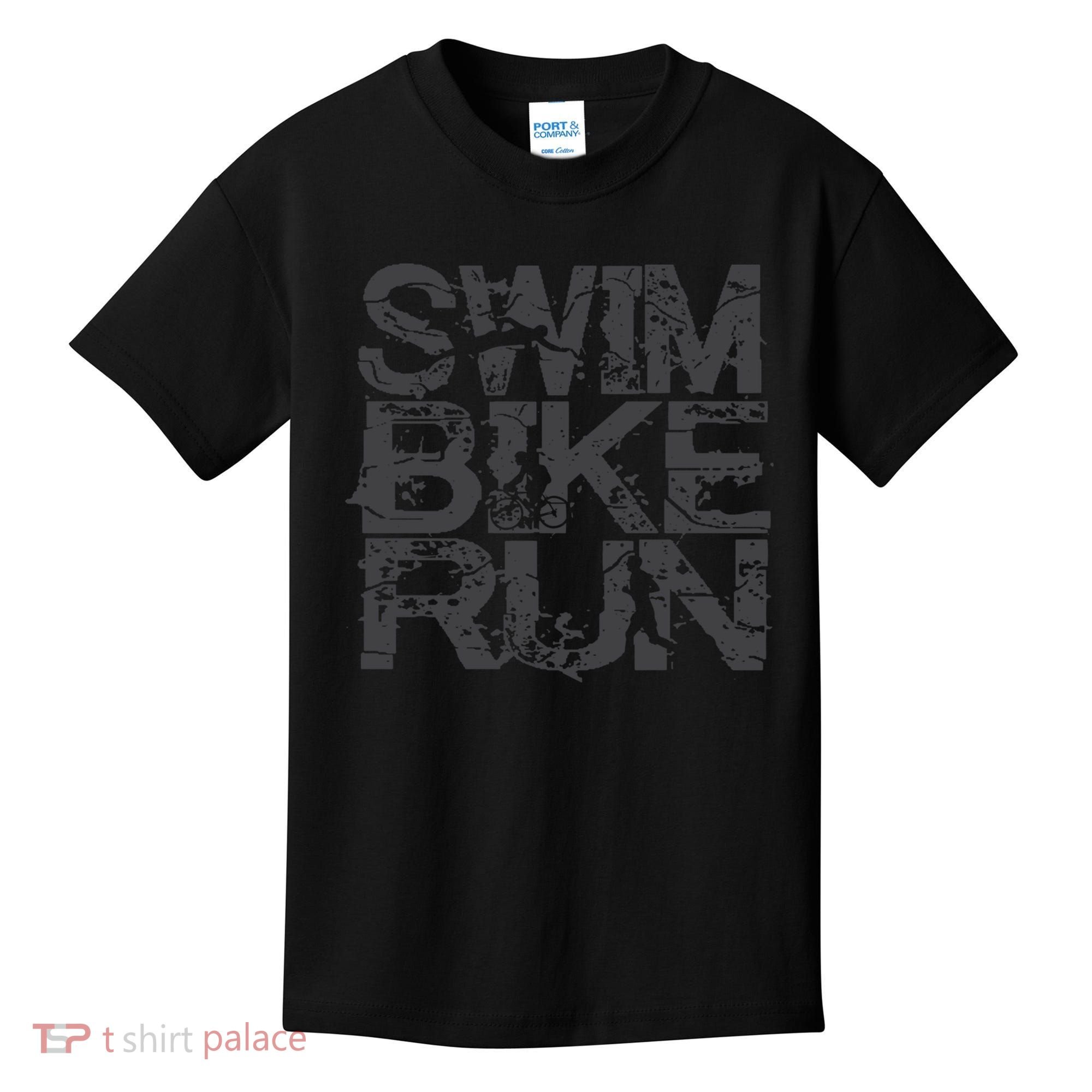 Triathlon Swim Bike Run Triathlete Kids T-Shirt