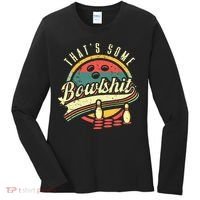 Thats Some Bowlshit Bowling Pun Bowler Women's Long Sleeve Shirt thumb 0