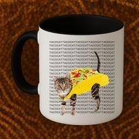 Tacocat Spelled Backwards Is Tacocat Funny Taco Cat Coffee Mug thumb 2