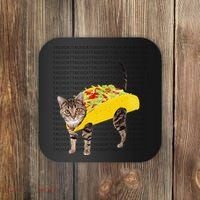 Tacocat Spelled Backwards Is Tacocat Funny Taco Cat Coaster thumb 0