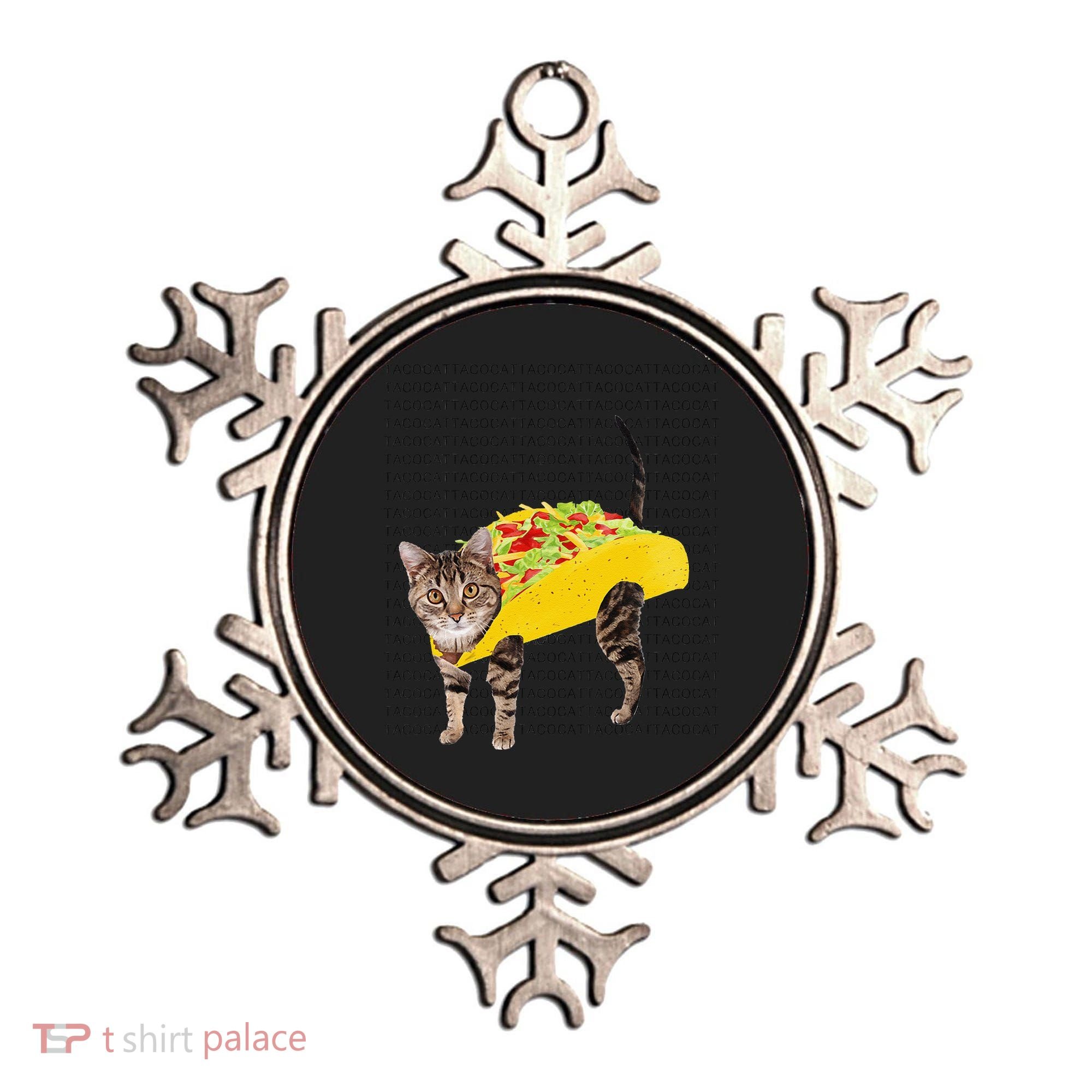 Tacocat Spelled Backwards Is Tacocat Funny Taco Cat Ornament