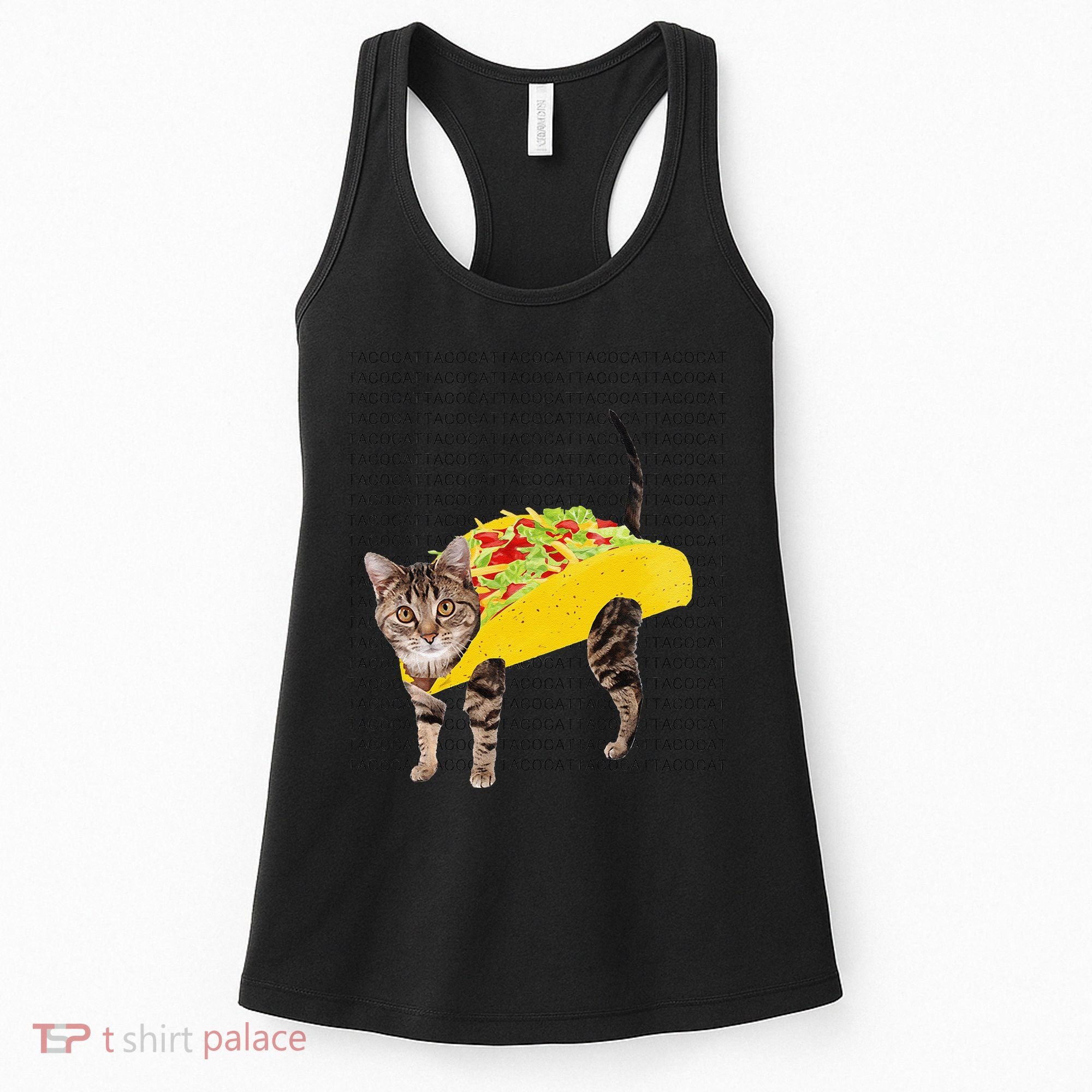 Tacocat Spelled Backwards Is Tacocat Funny Taco Cat Women's Tank Top