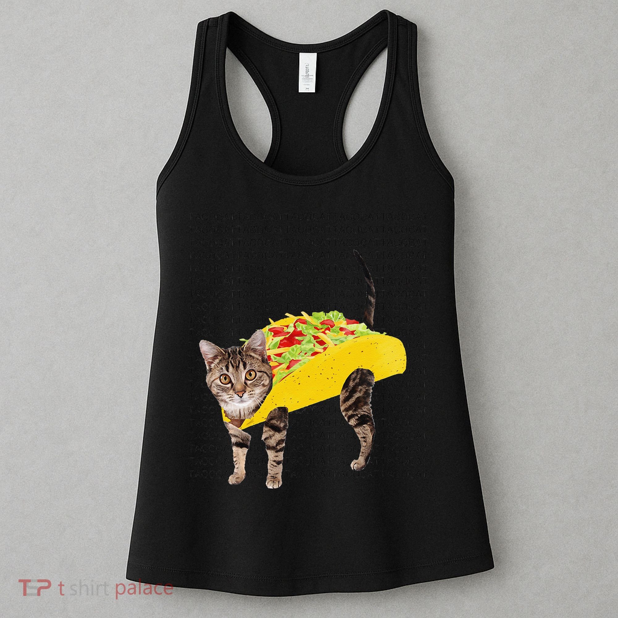 Tacocat Spelled Backwards Is Tacocat Funny Taco Cat Women's Tank Top