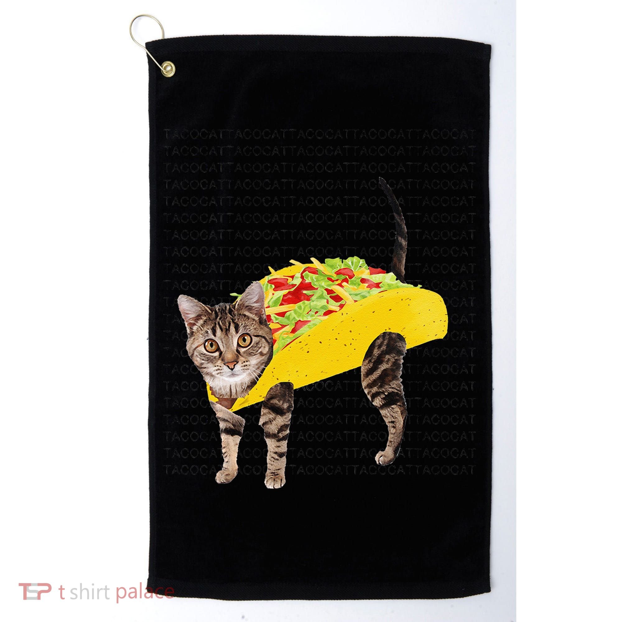 Tacocat Spelled Backwards Is Tacocat Funny Taco Cat Golf Towel