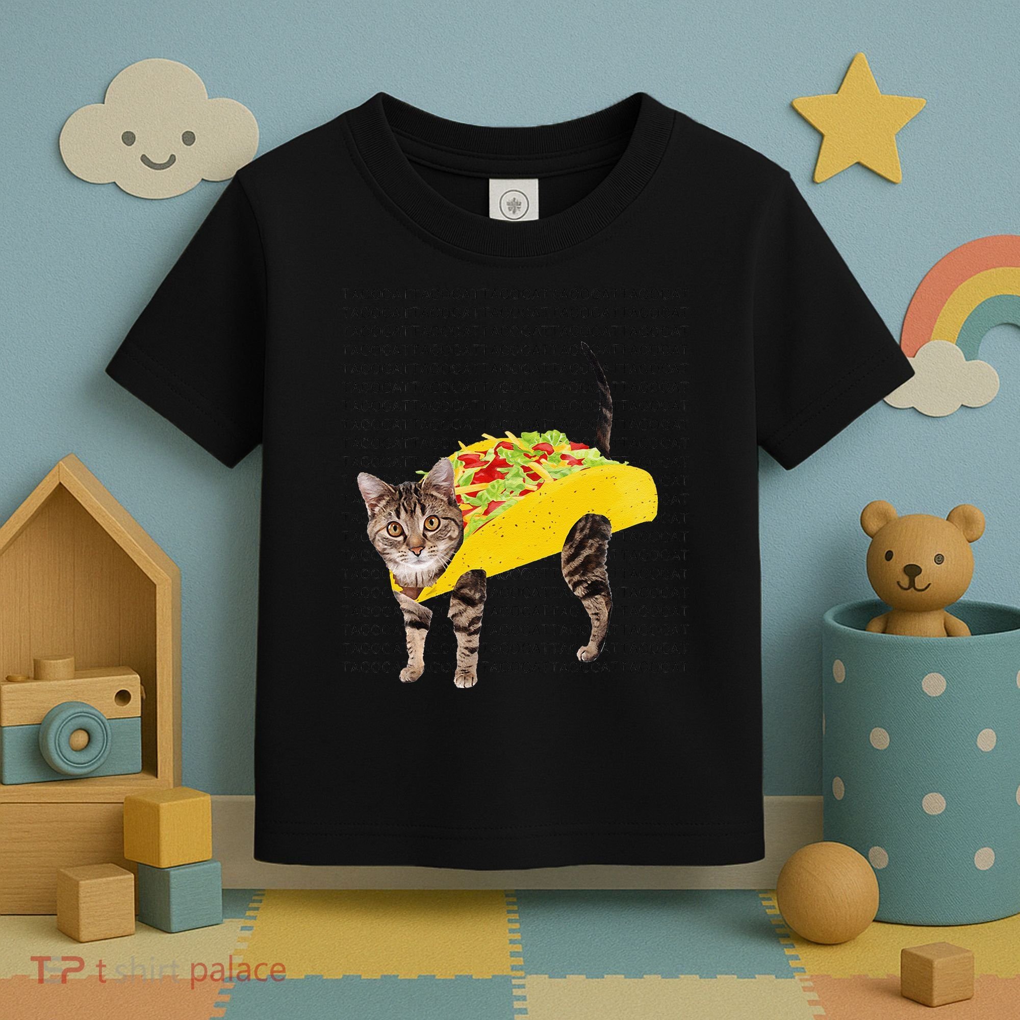 Tacocat Spelled Backwards Is Tacocat Funny Taco Cat Toddler T-Shirt