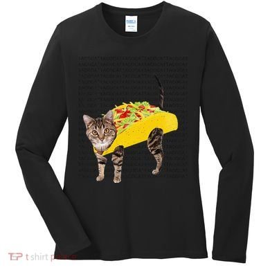 Tacocat Spelled Backwards Is Tacocat Funny Taco Cat Women's Long Sleeve Shirt