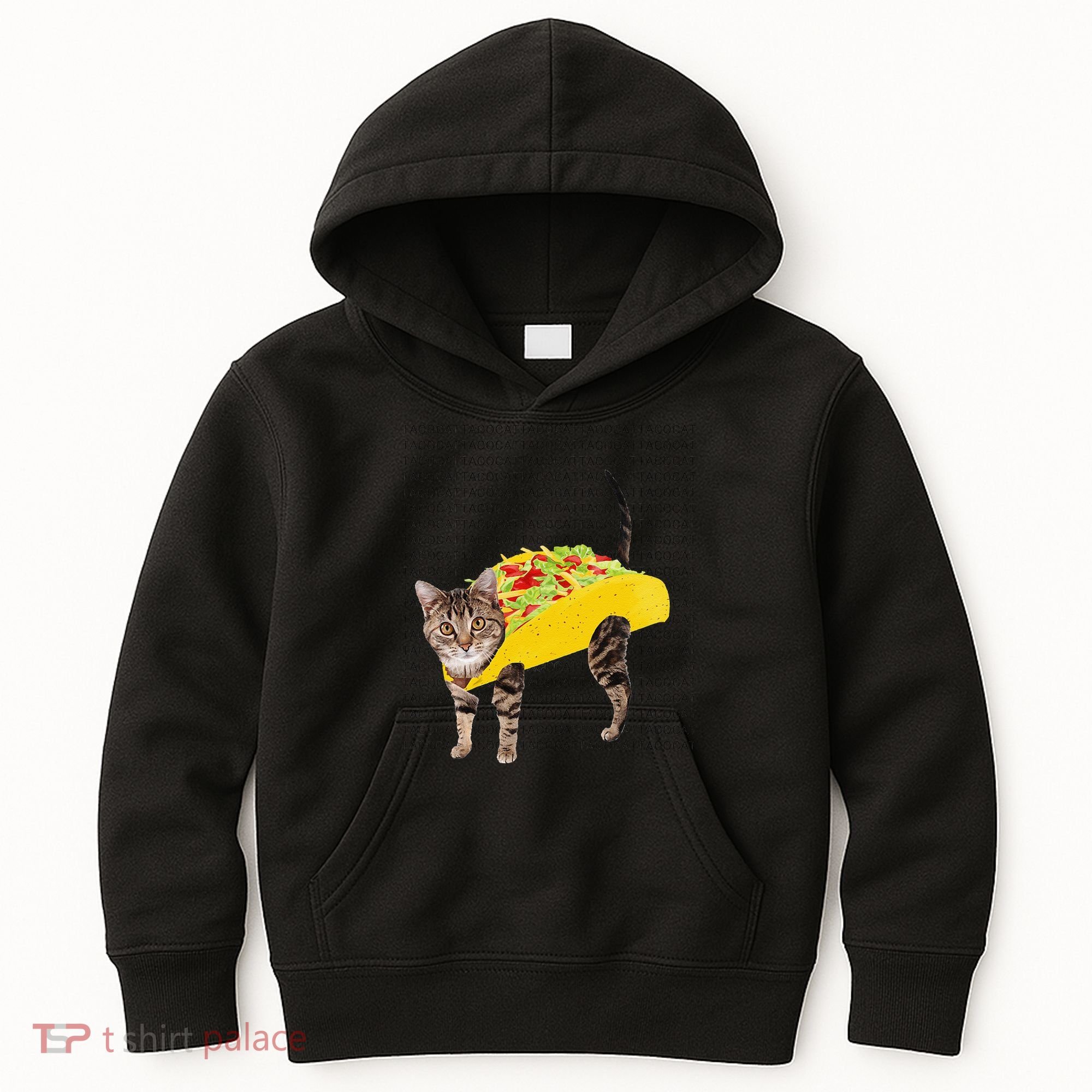 Tacocat Spelled Backwards Is Tacocat Funny Taco Cat Kids Hoodie