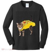 Tacocat Spelled Backwards Is Tacocat Funny Taco Cat Kids Long Sleeve Shirt thumb 0