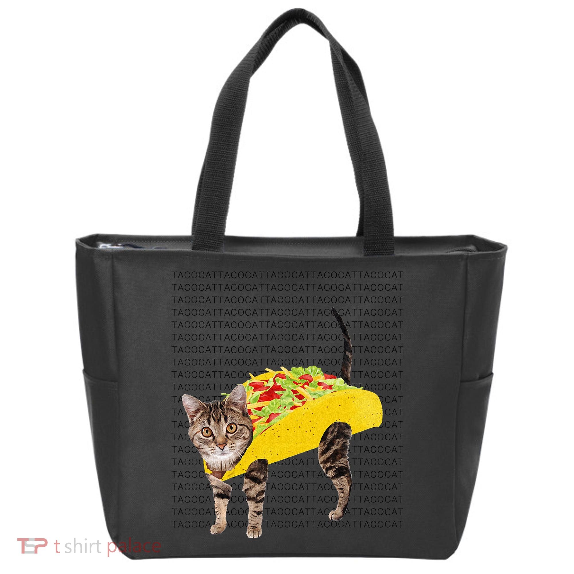 Tacocat Spelled Backwards Is Tacocat Funny Taco Cat Tote Bag