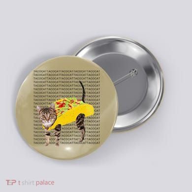 Tacocat Spelled Backwards Is Tacocat Funny Taco Cat Button