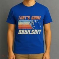 ThatS Some Bowlshit Retro Bowling Bowler Vintage Graphic Gift T-Shirt thumb 3