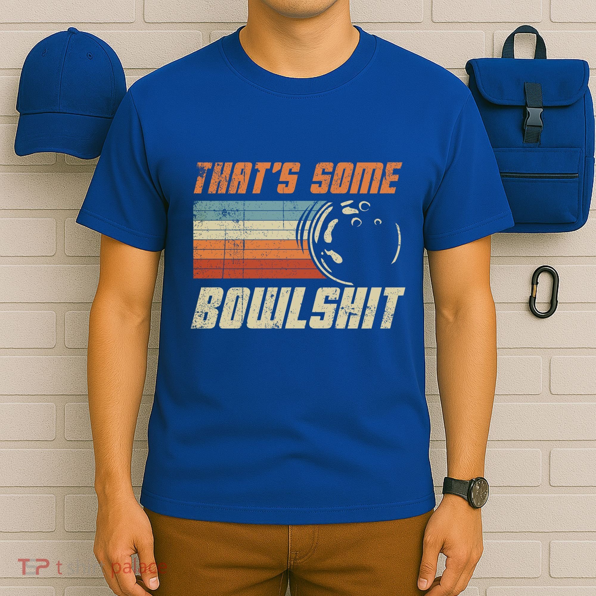 ThatS Some Bowlshit Retro Bowling Bowler Vintage Graphic Gift T-Shirt
