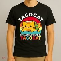 Tacocat Spelled Backward Is Tacocat Funny T-Shirt thumb 3