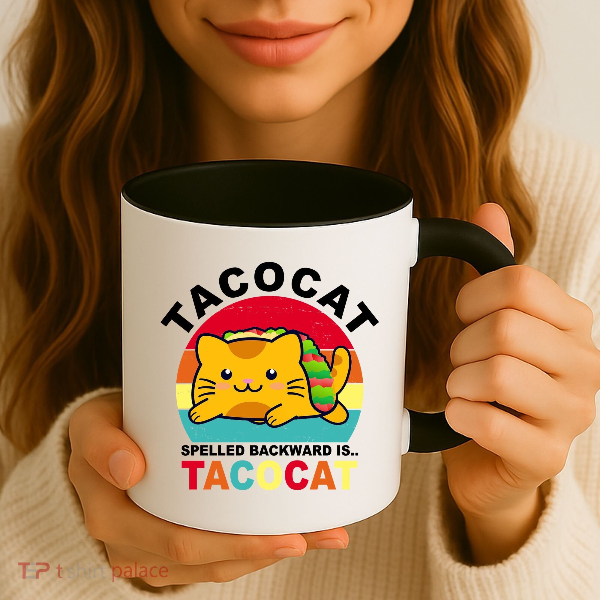 Tacocat Spelled Backward Is Tacocat Funny Coffee Mug