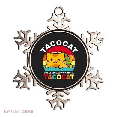 Tacocat Spelled Backward Is Tacocat Funny Ornament