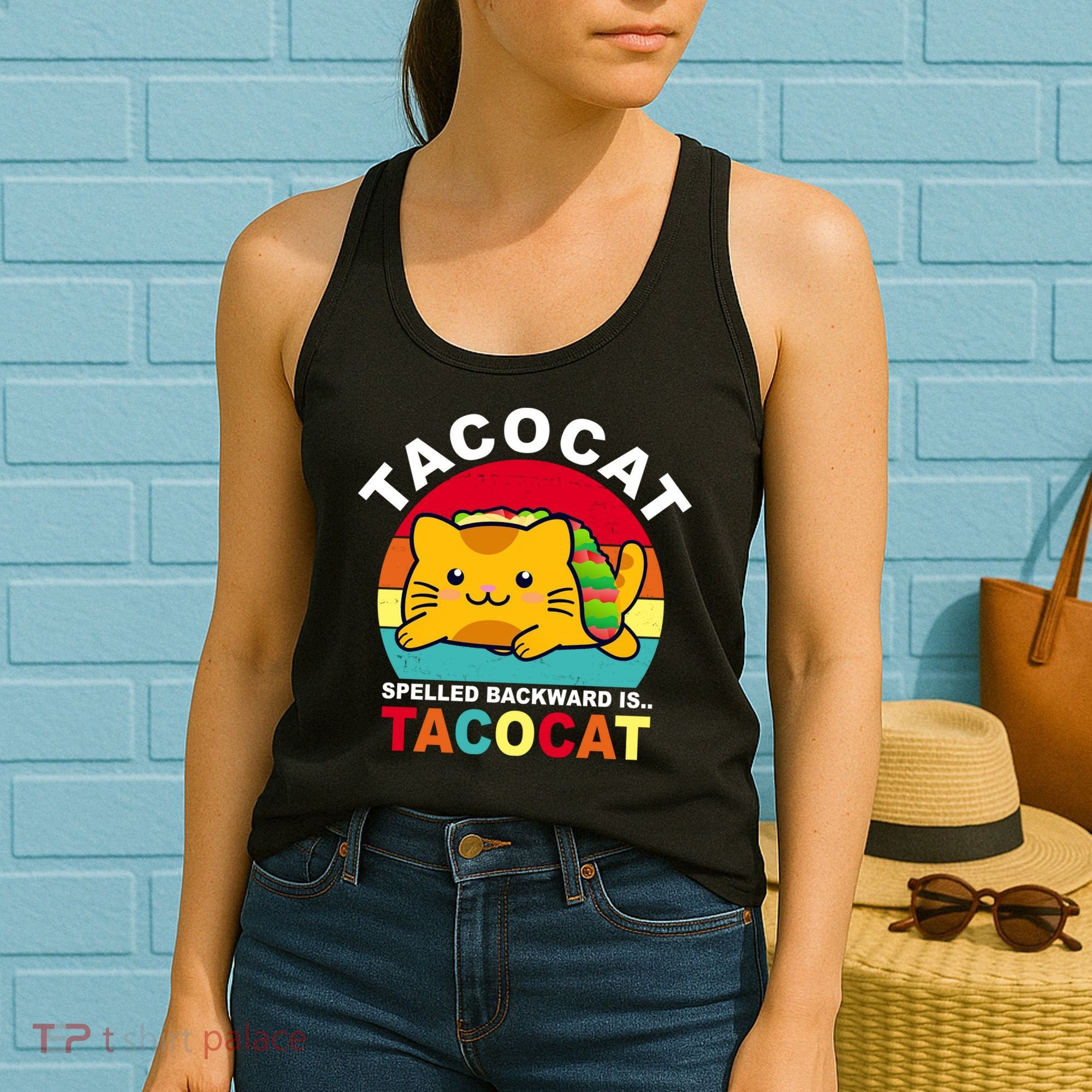 Tacocat Spelled Backward Is Tacocat Funny Women's Tank Top