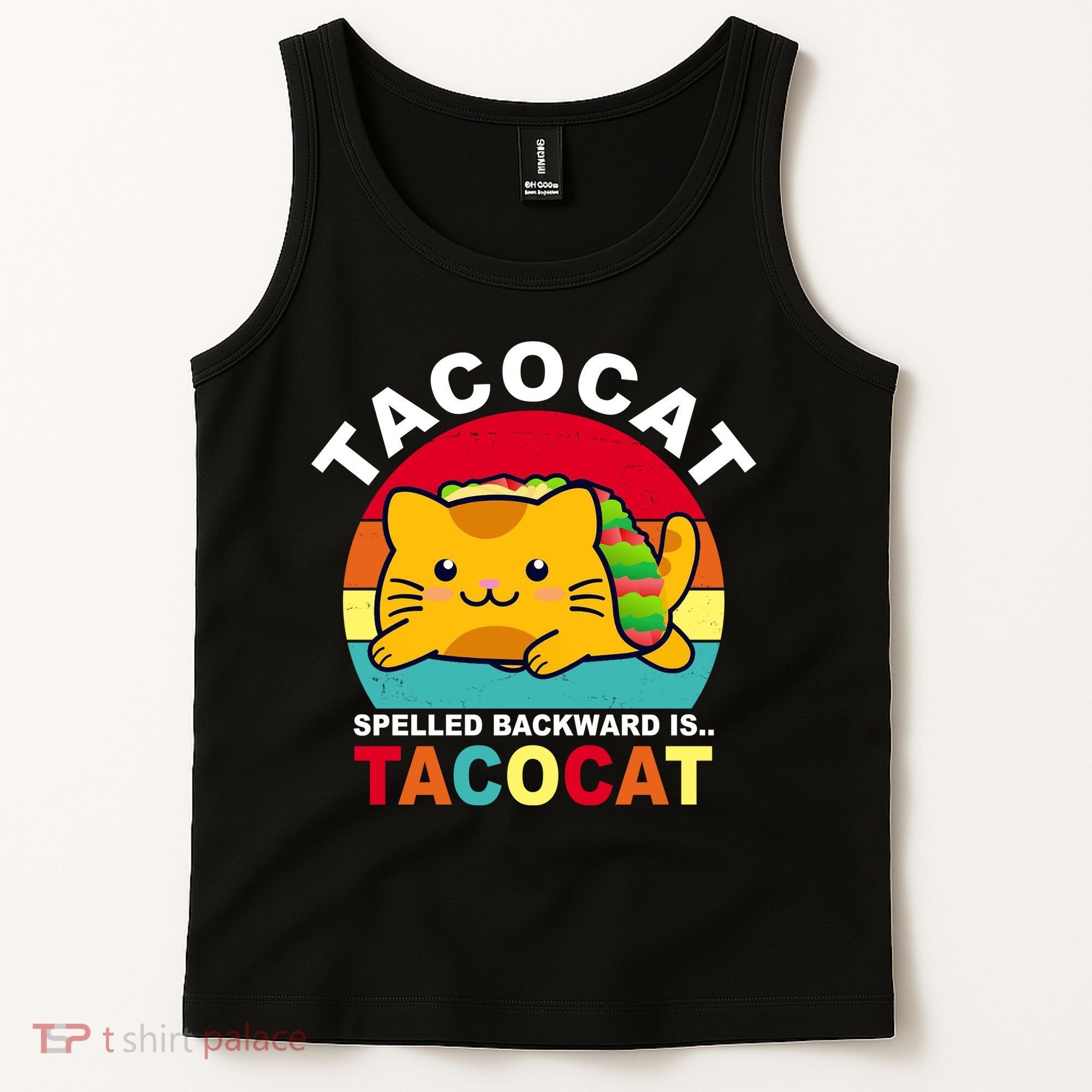Tacocat Spelled Backward Is Tacocat Funny Tank Top
