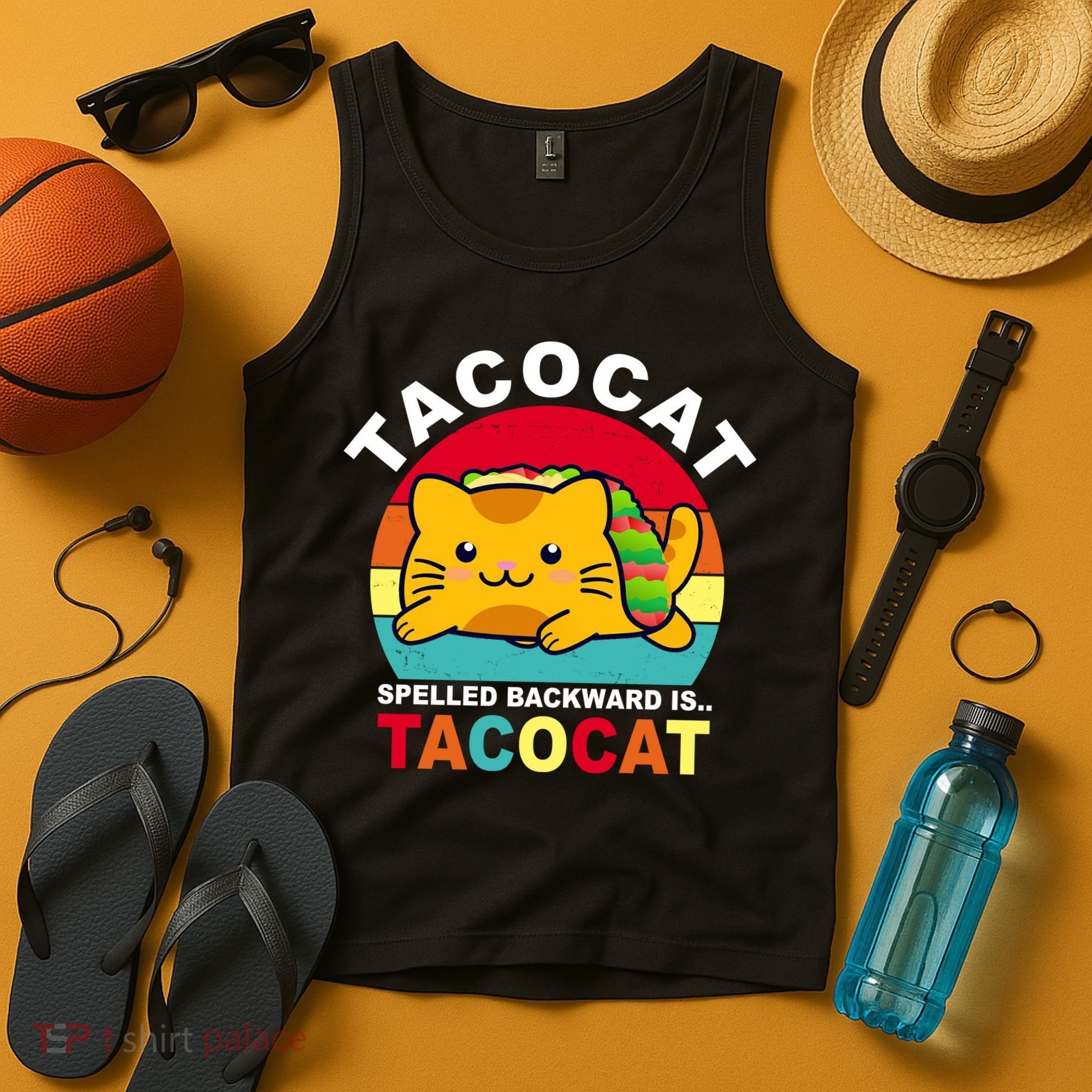 Tacocat Spelled Backward Is Tacocat Funny Tank Top
