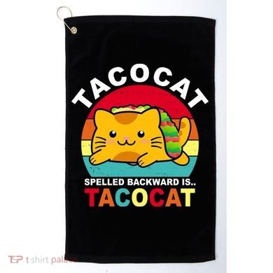Tacocat Spelled Backward Is Tacocat Funny Golf Towel