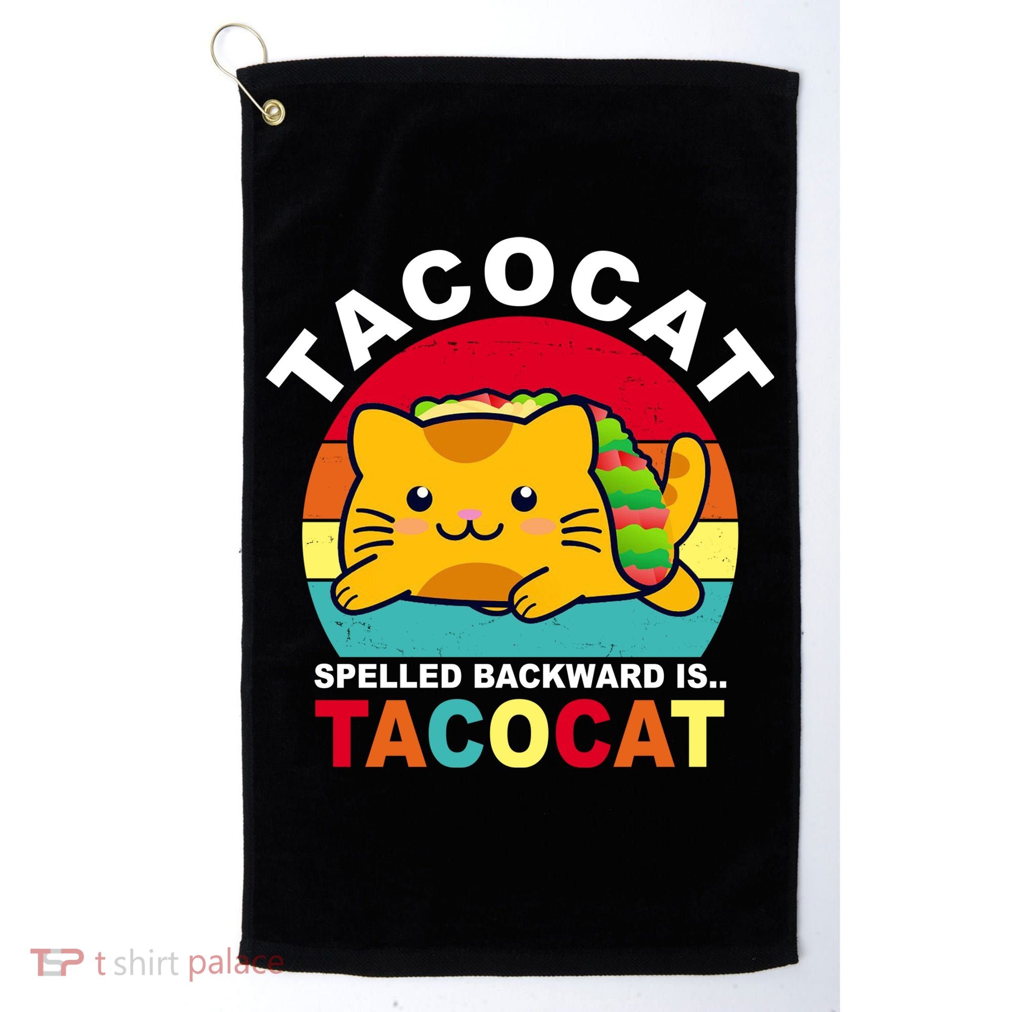 Tacocat Spelled Backward Is Tacocat Funny Golf Towel