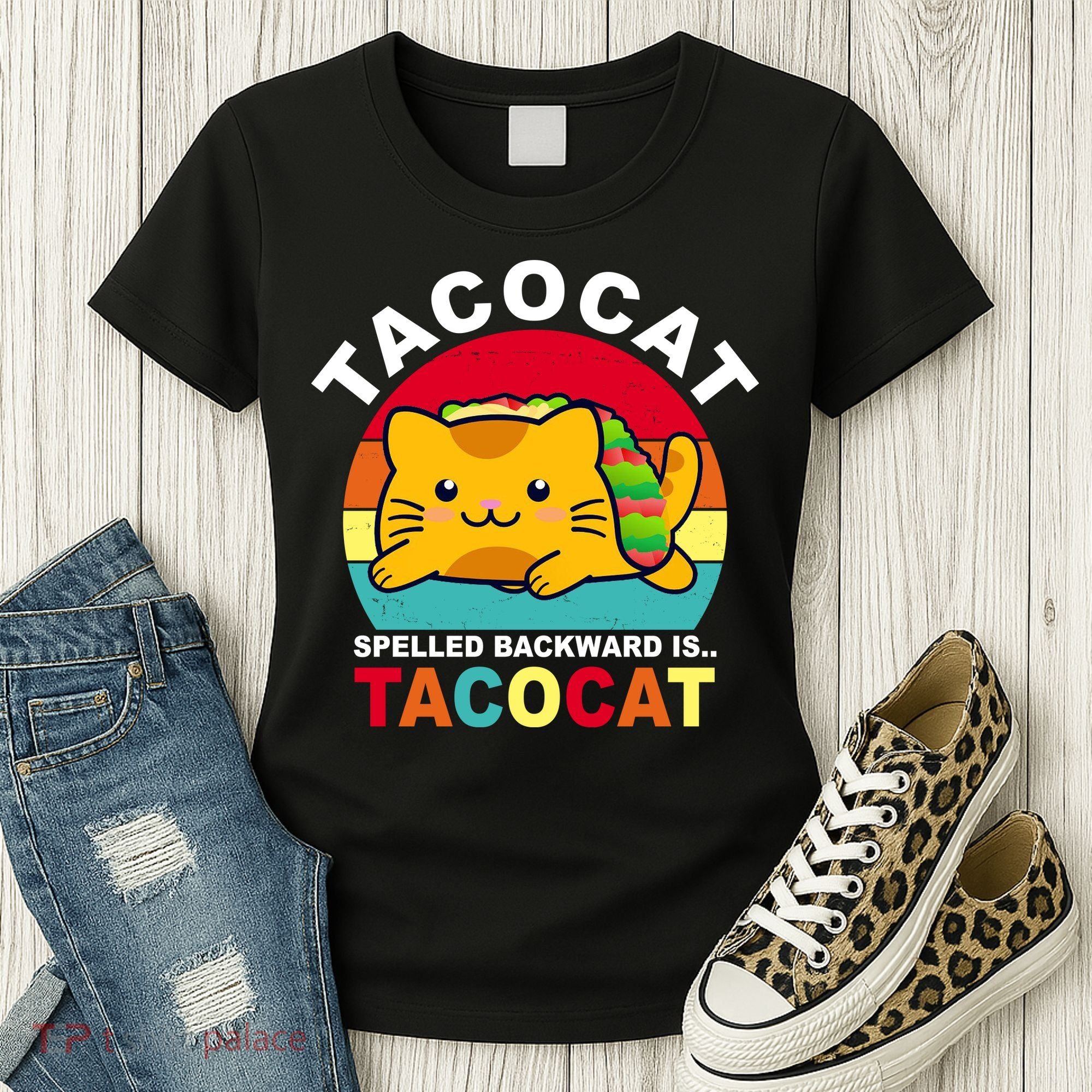Tacocat Spelled Backward Is Tacocat Funny Women's T-Shirt