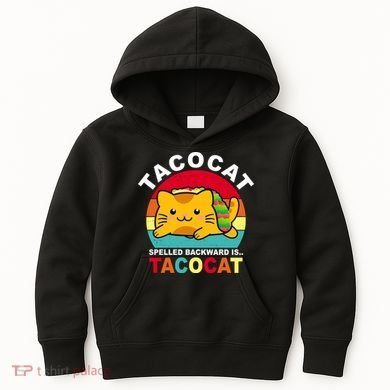 Tacocat Spelled Backward Is Tacocat Funny Kids Hoodie