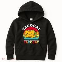 Tacocat Spelled Backward Is Tacocat Funny Kids Hoodie thumb 0
