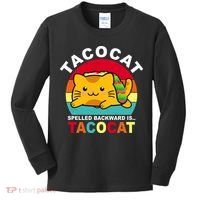 Tacocat Spelled Backward Is Tacocat Funny Kids Long Sleeve Shirt thumb 0