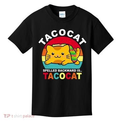 Tacocat Spelled Backward Is Tacocat Funny Kids T-Shirt