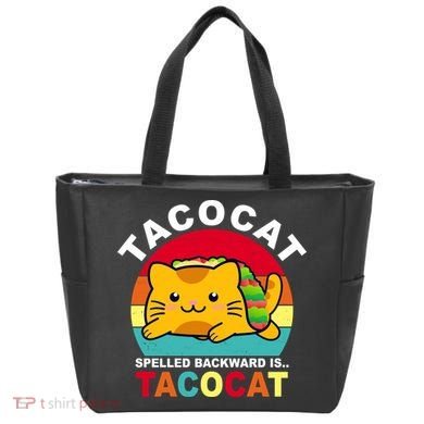 Tacocat Spelled Backward Is Tacocat Funny Tote Bag