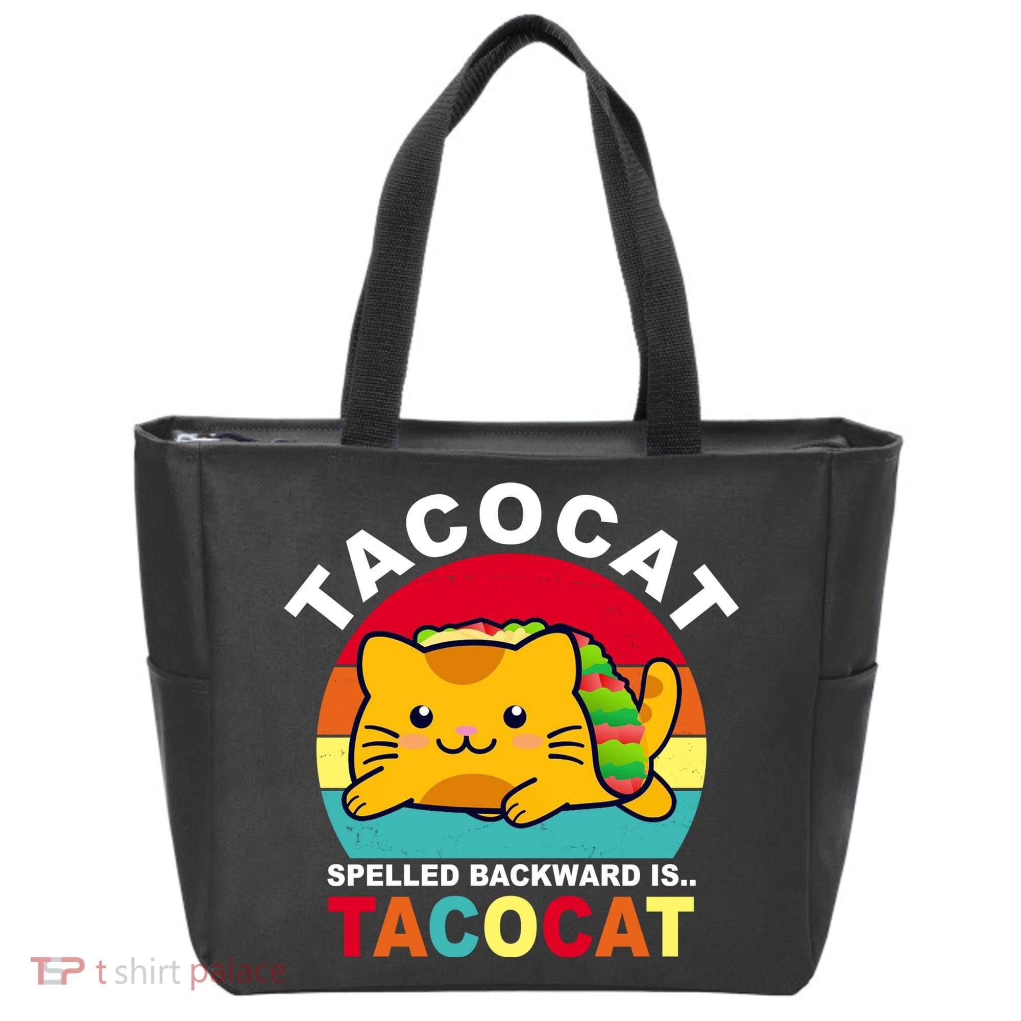 Tacocat Spelled Backward Is Tacocat Funny Tote Bag