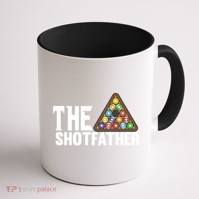 The Shotfather Billiards Dad Gift For Father's Day Coffee Mug back