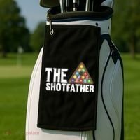 The Shotfather Billiards Dad Gift For Father's Day Golf Towel thumb 2