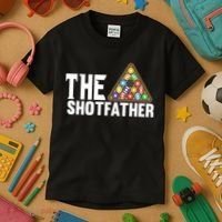 The Shotfather Billiards Dad Gift For Father's Day Kids T-Shirt thumb 3