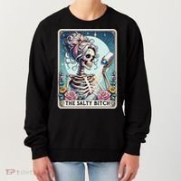 The Salty Bitch Tarot Card Skeleton Women's Sweatshirt thumb 0
